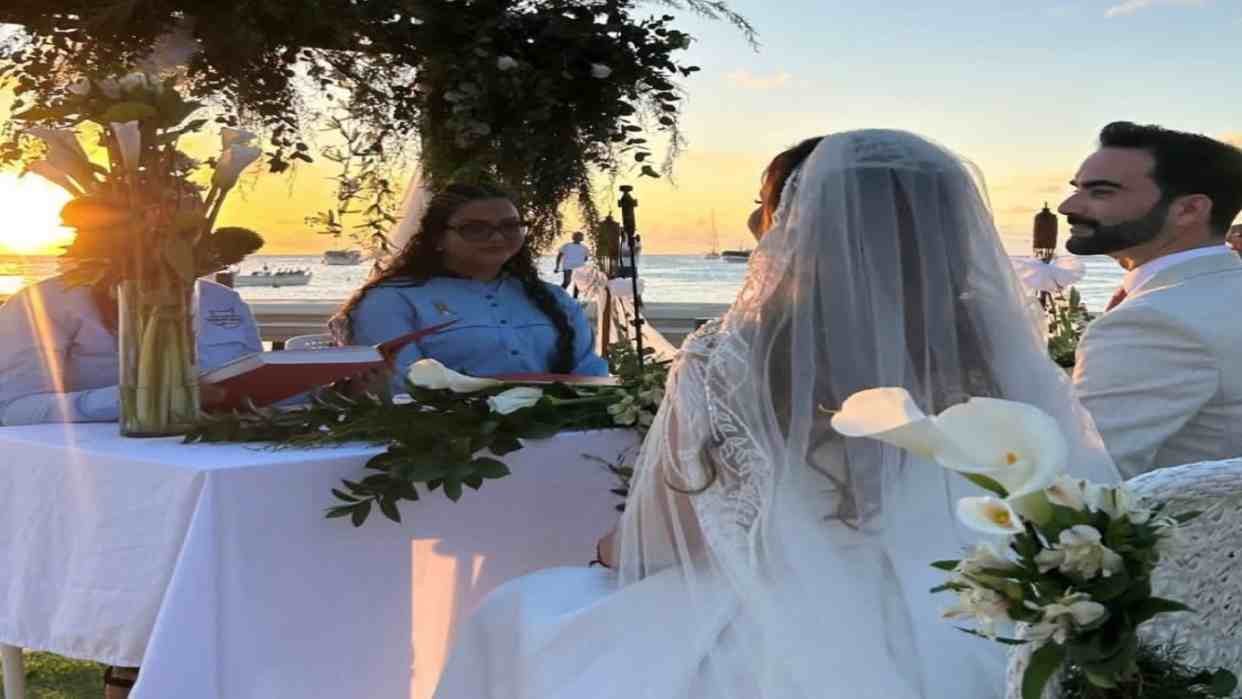 Endrina Yépez celebra su boda en Los Roques