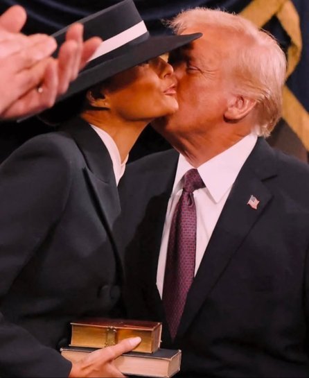 Melanie y Donald Trump protagonizan primer inconveniente por un beso
