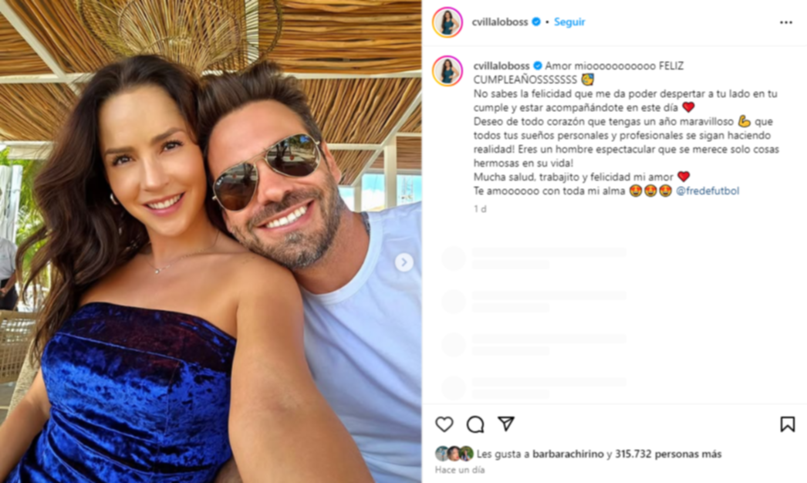 Carmen Villalobos comparte mensaje por el cumpleaños de su novio venezolano