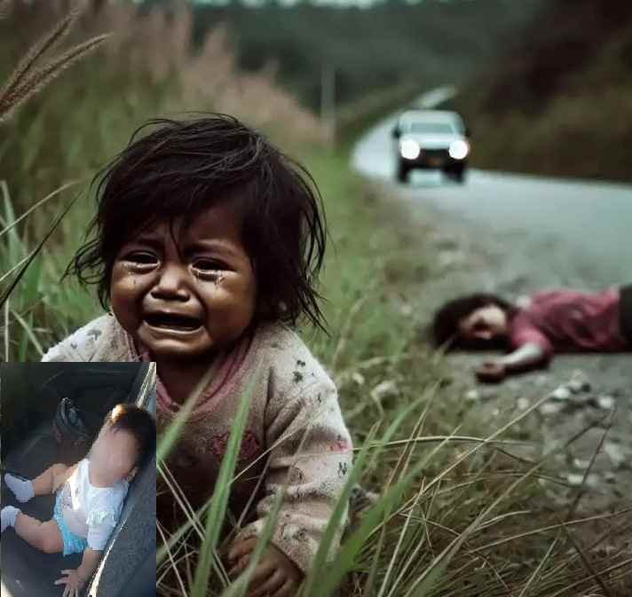 En Santa Elena: Hallan a bebé gateando en carretera y a su madre con múltiples disparos