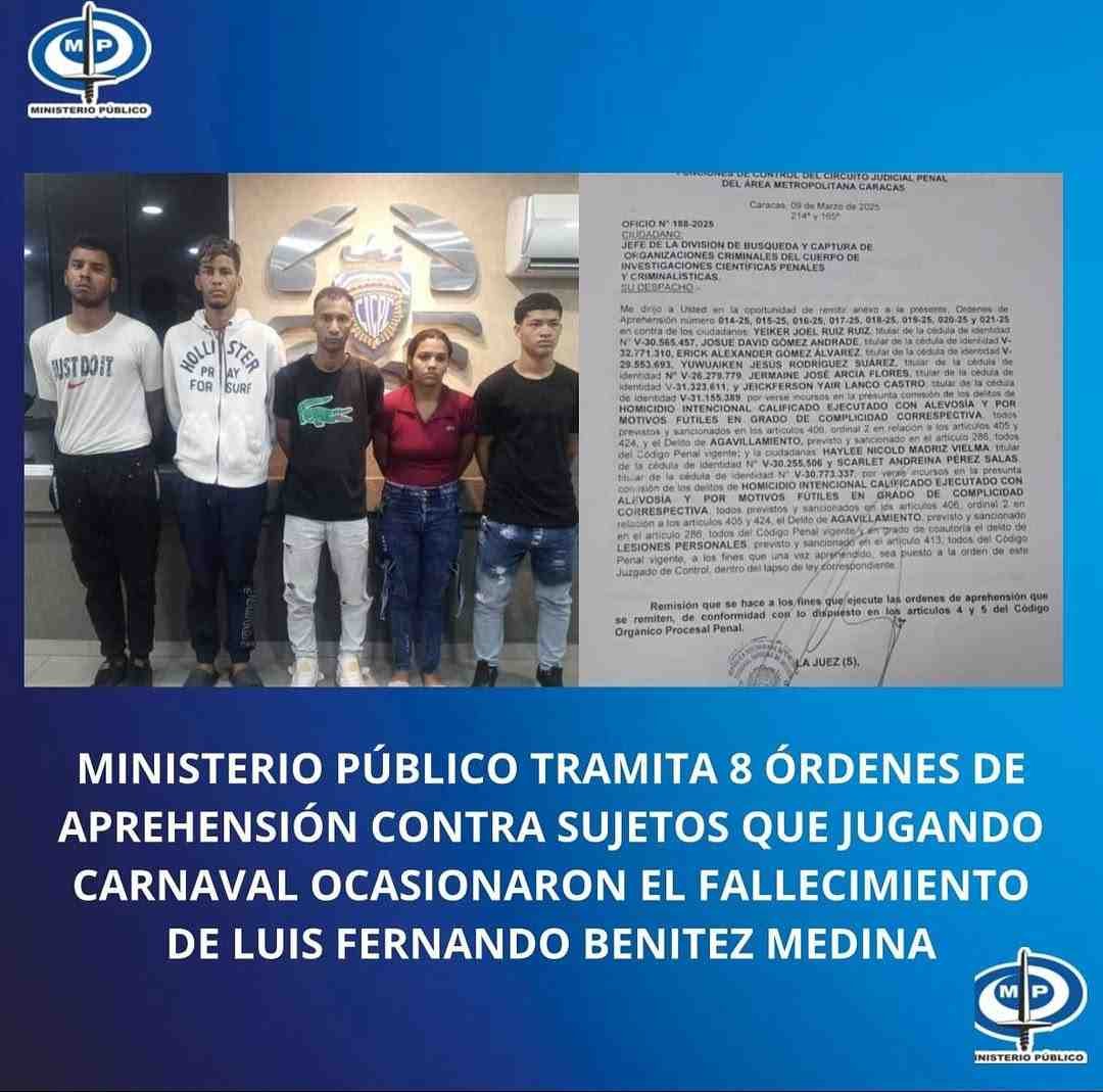 Fiscalía emite ocho órdenes de aprehensión por homicidio de un joven en Carnaval