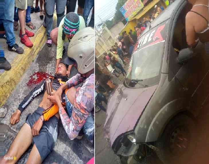 Motorizado con graves lesiones tras ser embestido por conductor de un vehículo