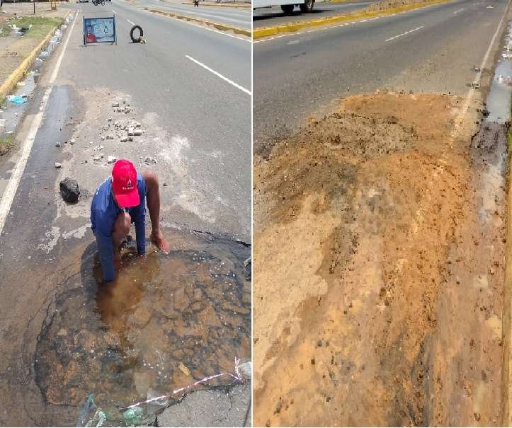 Hidrobolívar repara botes de aguas en Av. Cisneros – San Félix