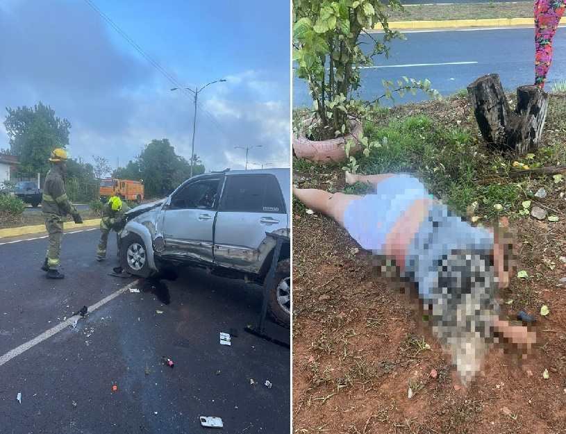 Dos heridos en vuelco de vehículo en la avenida Norte Sur 1 de Puerto Ordaz