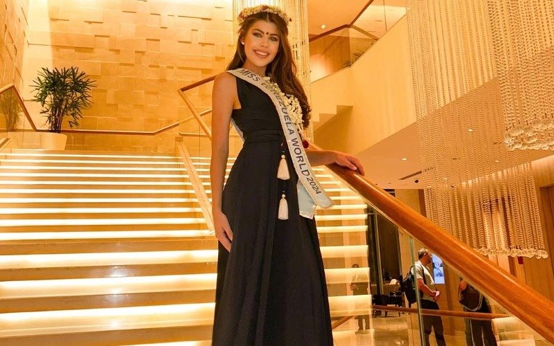Valeria Cannavó arribó a la India para representar a Venezuela en el Miss World