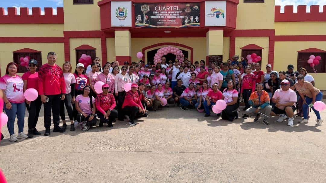 Realizan caminata y bailoterapia en Guayana Esequiba en la lucha contra el cáncer de mama